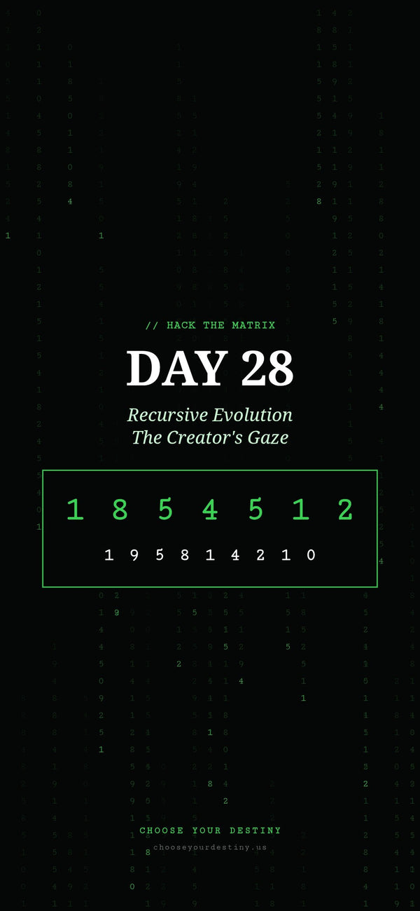Hack The Matrix Day 28 wallpaper: Recursive Evolution / The Creator's Gaze